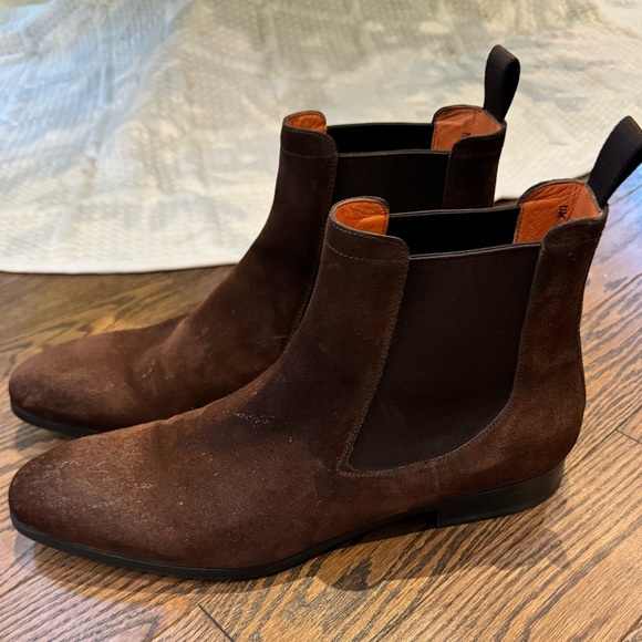 Santoni Chelsea boots in Suede -11 - Picture 2 of 7